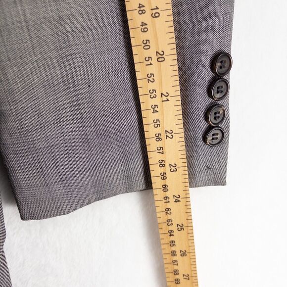 Lauren Ralph Lauren Men's 44R Gray Suit Jacket Blazer 3 Button 100% Wool Classic - Picture 7 of 11
